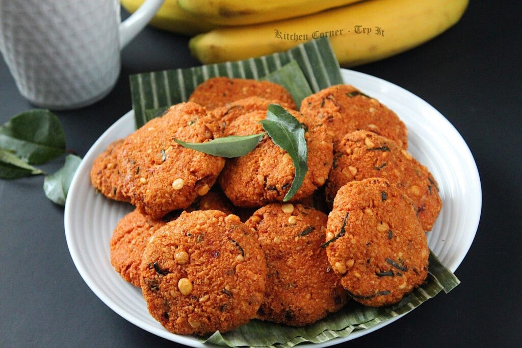 Traditional Sri Lankan Parippu Wade crispy lentil fritters with onions, chilies, and local spices