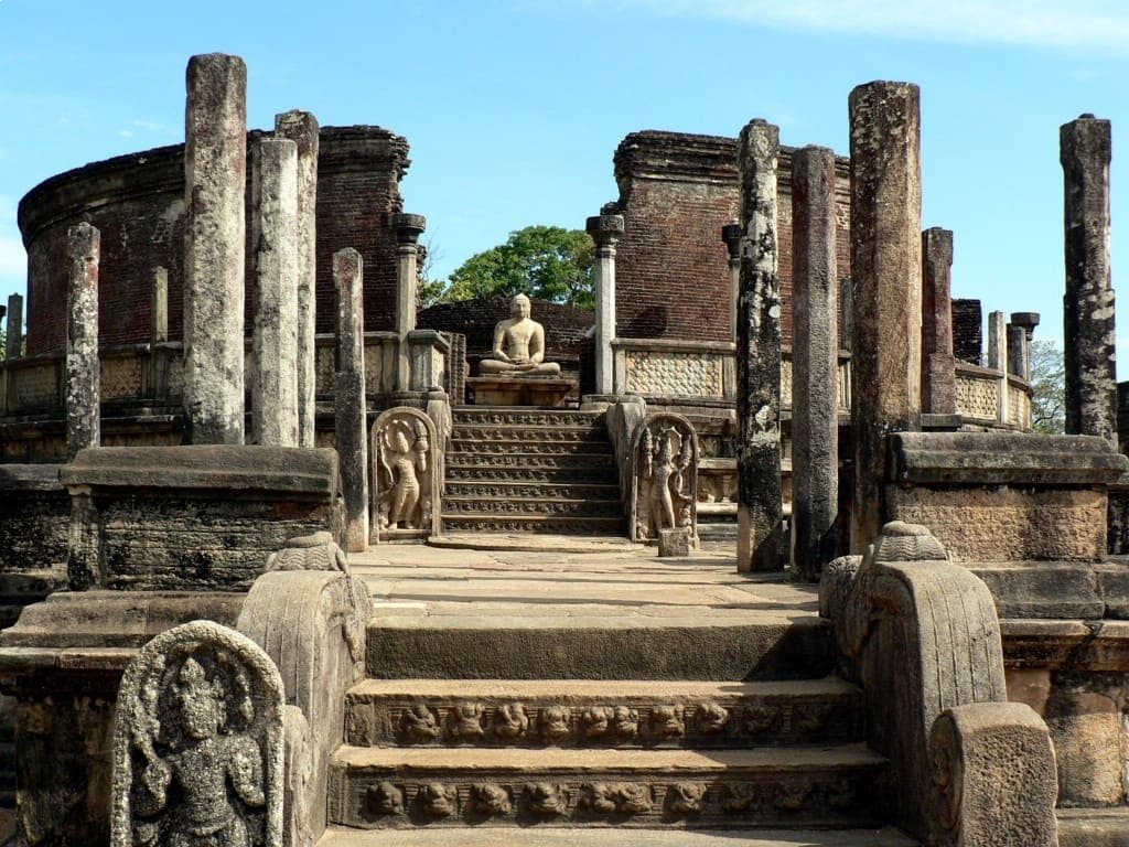 Ancient Polonnaruwa ruins in Sri Lanka, a UNESCO World Heritage Site and former royal capital