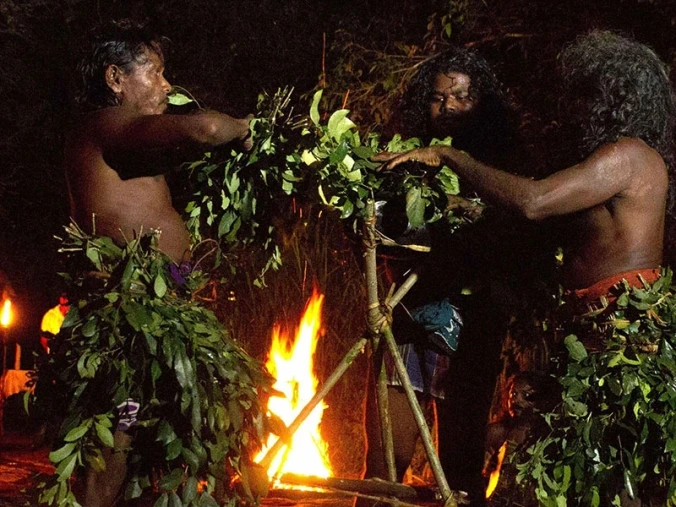 Traditional Vedda cultural performance during an authentic village experience in Dambana, Sri Lanka
