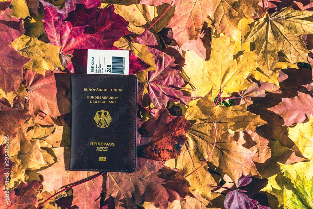 German passport with boarding pass representing international travel and Sri Lanka holiday planning for German tourists.